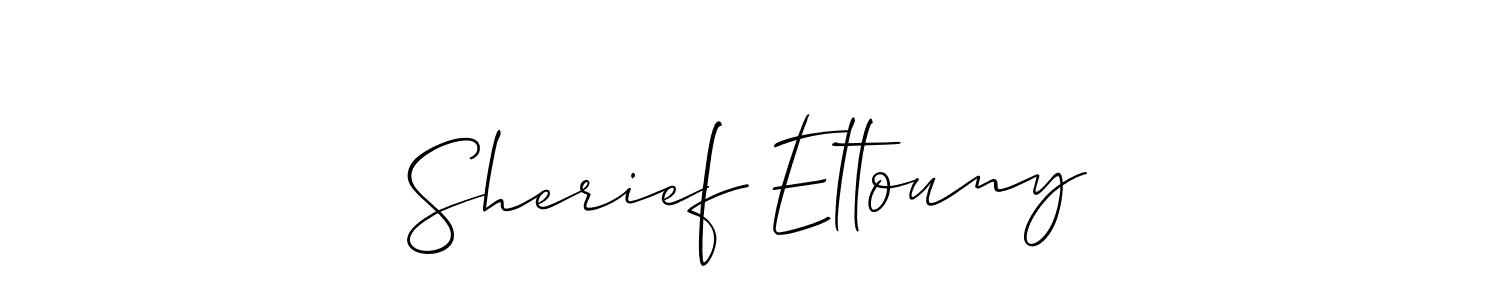 Make a beautiful signature design for name Sherief Eltouny. With this signature (Allison_Script) style, you can create a handwritten signature for free. Sherief Eltouny signature style 2 images and pictures png