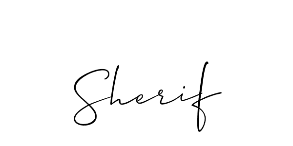 Create a beautiful signature design for name Sherif. With this signature (Allison_Script) fonts, you can make a handwritten signature for free. Sherif signature style 2 images and pictures png