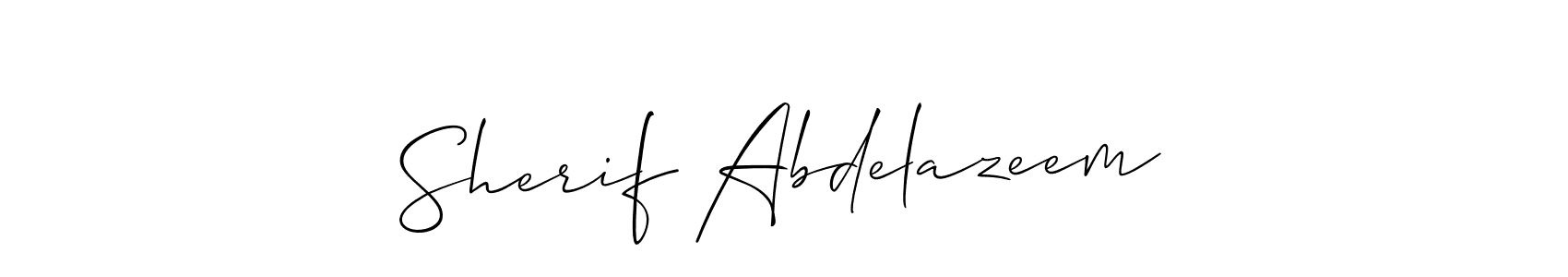 Also You can easily find your signature by using the search form. We will create Sherif Abdelazeem name handwritten signature images for you free of cost using Allison_Script sign style. Sherif Abdelazeem signature style 2 images and pictures png