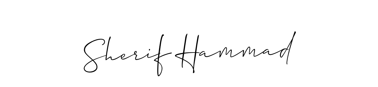 Make a beautiful signature design for name Sherif Hammad. With this signature (Allison_Script) style, you can create a handwritten signature for free. Sherif Hammad signature style 2 images and pictures png