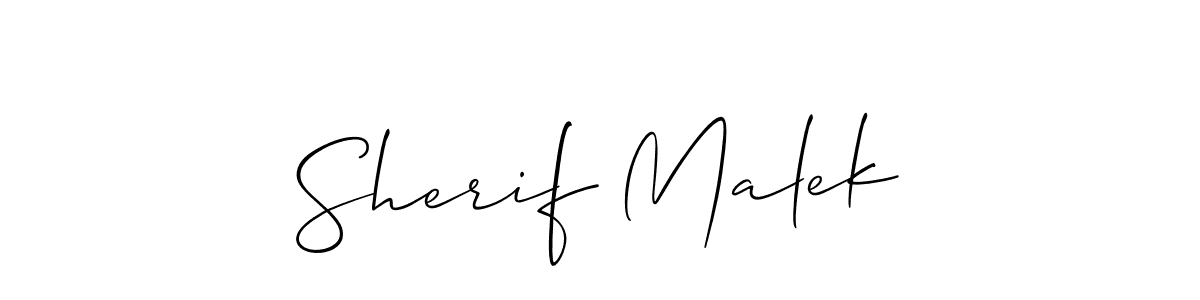 Also we have Sherif Malek name is the best signature style. Create professional handwritten signature collection using Allison_Script autograph style. Sherif Malek signature style 2 images and pictures png