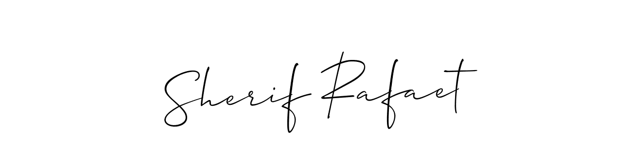 if you are searching for the best signature style for your name Sherif Rafaet. so please give up your signature search. here we have designed multiple signature styles  using Allison_Script. Sherif Rafaet signature style 2 images and pictures png