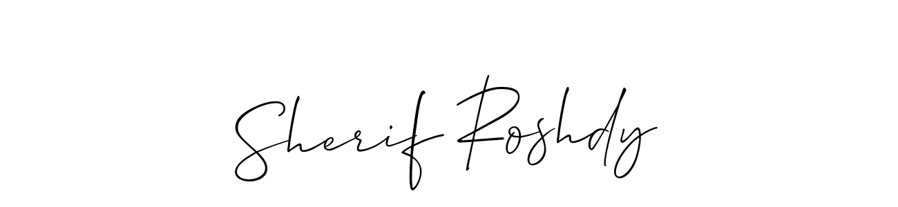 Once you've used our free online signature maker to create your best signature Allison_Script style, it's time to enjoy all of the benefits that Sherif Roshdy name signing documents. Sherif Roshdy signature style 2 images and pictures png