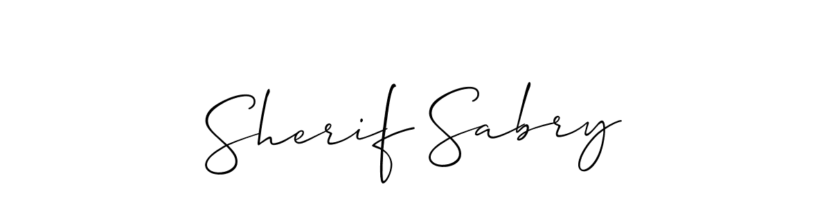 Create a beautiful signature design for name Sherif Sabry. With this signature (Allison_Script) fonts, you can make a handwritten signature for free. Sherif Sabry signature style 2 images and pictures png