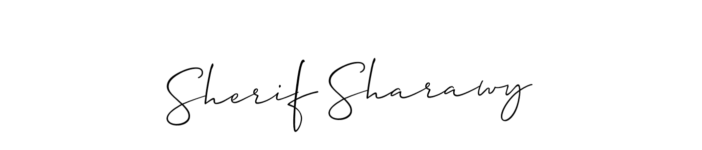 Create a beautiful signature design for name Sherif Sharawy. With this signature (Allison_Script) fonts, you can make a handwritten signature for free. Sherif Sharawy signature style 2 images and pictures png