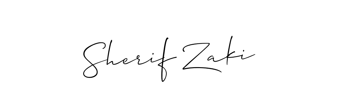 if you are searching for the best signature style for your name Sherif Zaki. so please give up your signature search. here we have designed multiple signature styles  using Allison_Script. Sherif Zaki signature style 2 images and pictures png