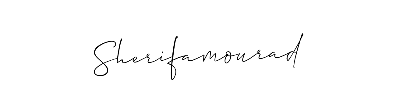 Create a beautiful signature design for name Sherifamourad. With this signature (Allison_Script) fonts, you can make a handwritten signature for free. Sherifamourad signature style 2 images and pictures png