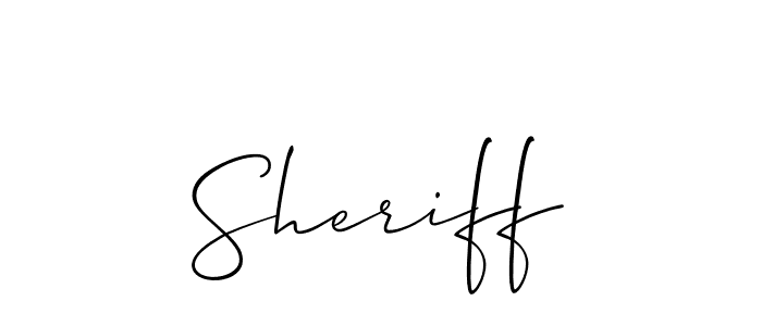 Allison_Script is a professional signature style that is perfect for those who want to add a touch of class to their signature. It is also a great choice for those who want to make their signature more unique. Get Sheriff name to fancy signature for free. Sheriff signature style 2 images and pictures png