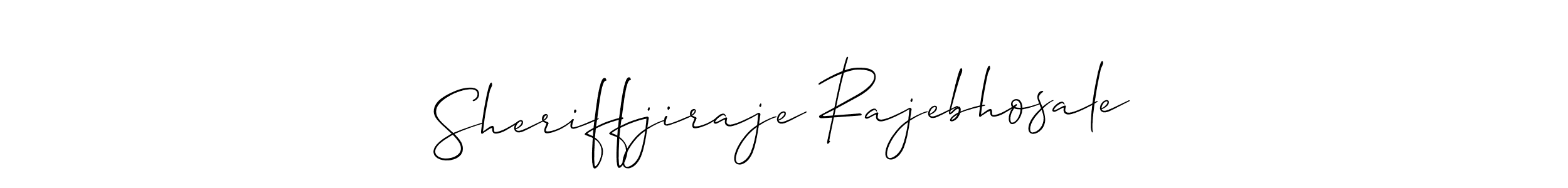 How to make Sheriffjiraje Rajebhosale signature? Allison_Script is a professional autograph style. Create handwritten signature for Sheriffjiraje Rajebhosale name. Sheriffjiraje Rajebhosale signature style 2 images and pictures png