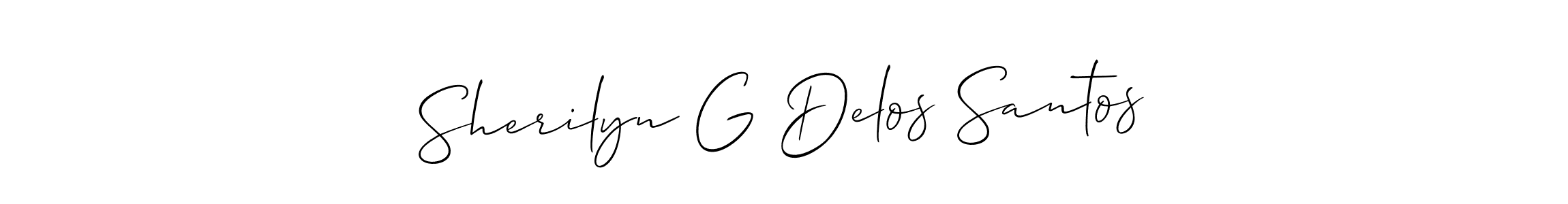 Make a beautiful signature design for name Sherilyn G Delos Santos. With this signature (Allison_Script) style, you can create a handwritten signature for free. Sherilyn G Delos Santos signature style 2 images and pictures png