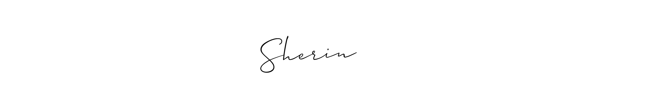 Also we have Sherin ഓന്ത് name is the best signature style. Create professional handwritten signature collection using Allison_Script autograph style. Sherin ഓന്ത് signature style 2 images and pictures png