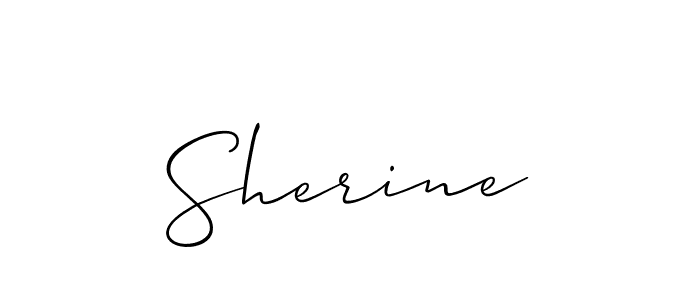 Design your own signature with our free online signature maker. With this signature software, you can create a handwritten (Allison_Script) signature for name Sherine. Sherine signature style 2 images and pictures png