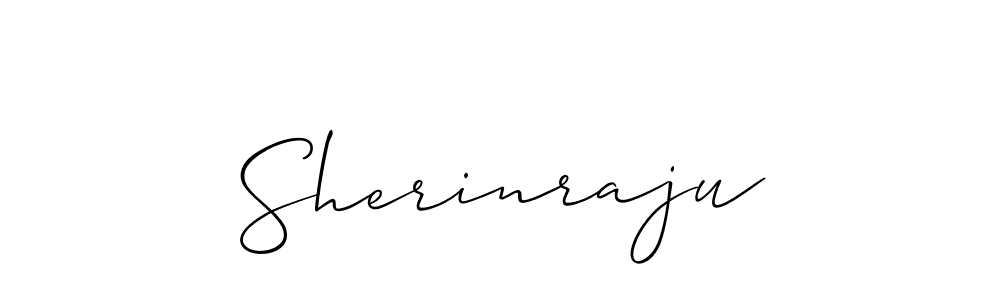 The best way (Allison_Script) to make a short signature is to pick only two or three words in your name. The name Sherinraju include a total of six letters. For converting this name. Sherinraju signature style 2 images and pictures png