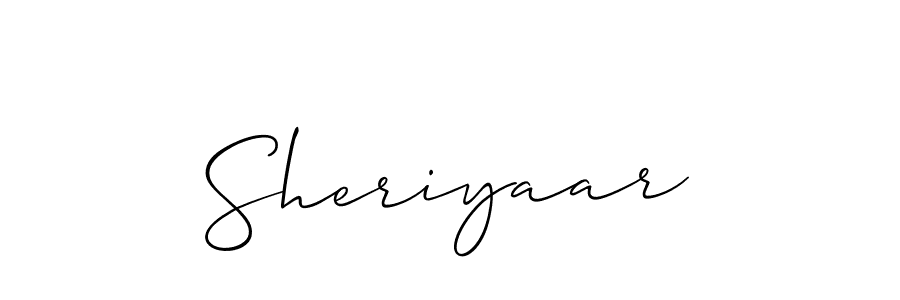 Make a beautiful signature design for name Sheriyaar. Use this online signature maker to create a handwritten signature for free. Sheriyaar signature style 2 images and pictures png