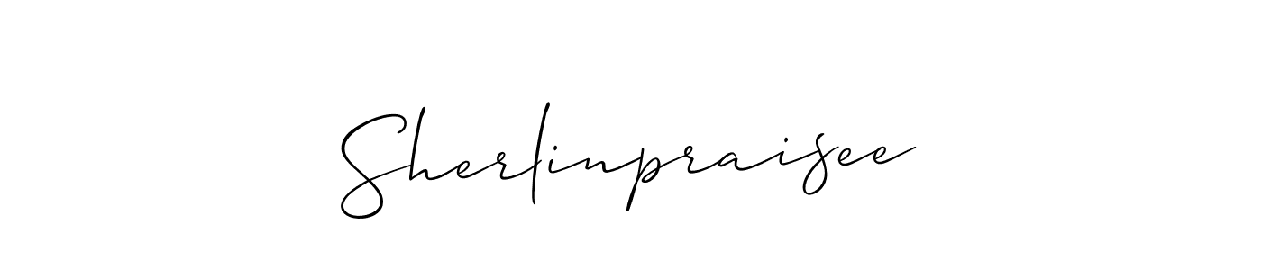 How to make Sherlinpraisee signature? Allison_Script is a professional autograph style. Create handwritten signature for Sherlinpraisee name. Sherlinpraisee signature style 2 images and pictures png