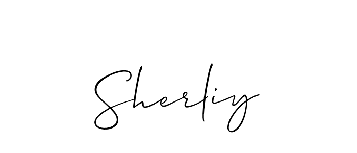 Make a short Sherliy signature style. Manage your documents anywhere anytime using Allison_Script. Create and add eSignatures, submit forms, share and send files easily. Sherliy signature style 2 images and pictures png