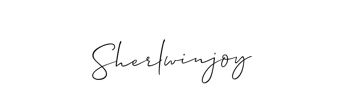 Allison_Script is a professional signature style that is perfect for those who want to add a touch of class to their signature. It is also a great choice for those who want to make their signature more unique. Get Sherlwinjoy name to fancy signature for free. Sherlwinjoy signature style 2 images and pictures png