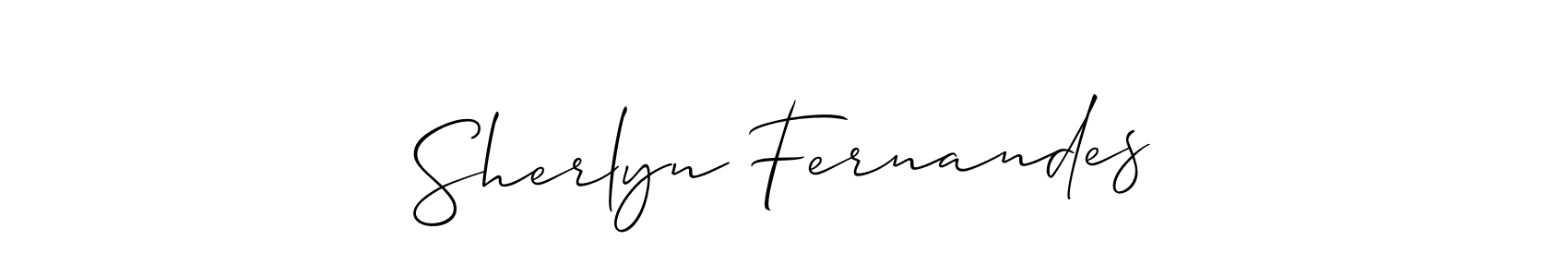 You should practise on your own different ways (Allison_Script) to write your name (Sherlyn Fernandes) in signature. don't let someone else do it for you. Sherlyn Fernandes signature style 2 images and pictures png