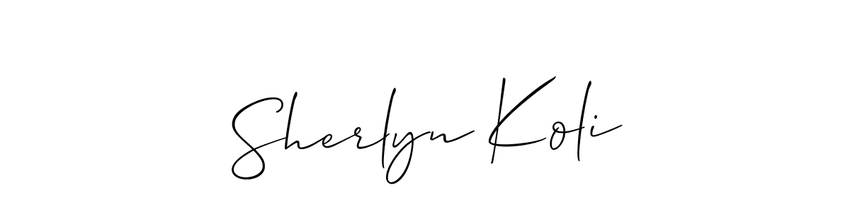 Check out images of Autograph of Sherlyn Koli name. Actor Sherlyn Koli Signature Style. Allison_Script is a professional sign style online. Sherlyn Koli signature style 2 images and pictures png