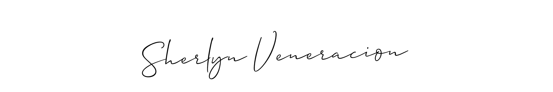 Allison_Script is a professional signature style that is perfect for those who want to add a touch of class to their signature. It is also a great choice for those who want to make their signature more unique. Get Sherlyn Veneracion name to fancy signature for free. Sherlyn Veneracion signature style 2 images and pictures png