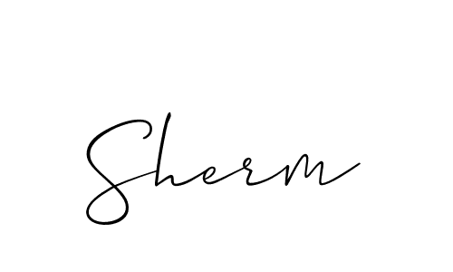 How to Draw Sherm signature style? Allison_Script is a latest design signature styles for name Sherm. Sherm signature style 2 images and pictures png