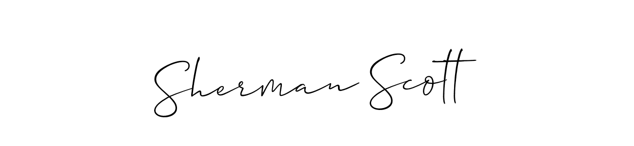 How to make Sherman Scott signature? Allison_Script is a professional autograph style. Create handwritten signature for Sherman Scott name. Sherman Scott signature style 2 images and pictures png