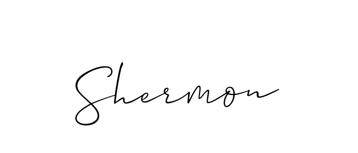 Also You can easily find your signature by using the search form. We will create Shermon name handwritten signature images for you free of cost using Allison_Script sign style. Shermon signature style 2 images and pictures png