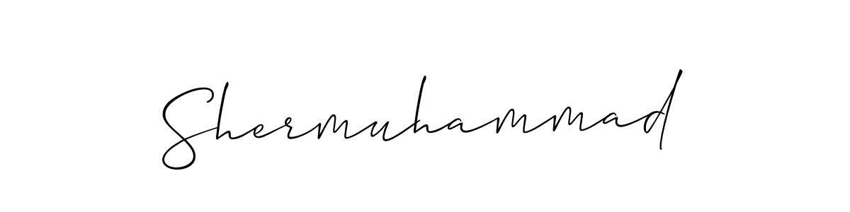 How to make Shermuhammad signature? Allison_Script is a professional autograph style. Create handwritten signature for Shermuhammad name. Shermuhammad signature style 2 images and pictures png