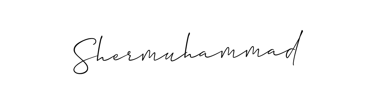 How to make Shermuhammad signature? Allison_Script is a professional autograph style. Create handwritten signature for Shermuhammad name. Shermuhammad signature style 2 images and pictures png