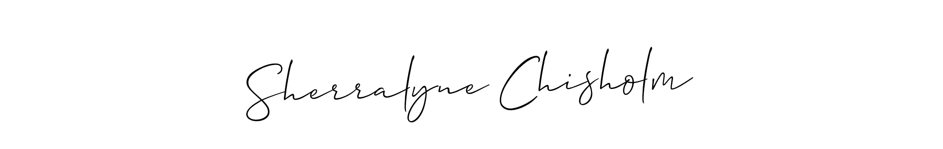 It looks lik you need a new signature style for name Sherralyne Chisholm. Design unique handwritten (Allison_Script) signature with our free signature maker in just a few clicks. Sherralyne Chisholm signature style 2 images and pictures png