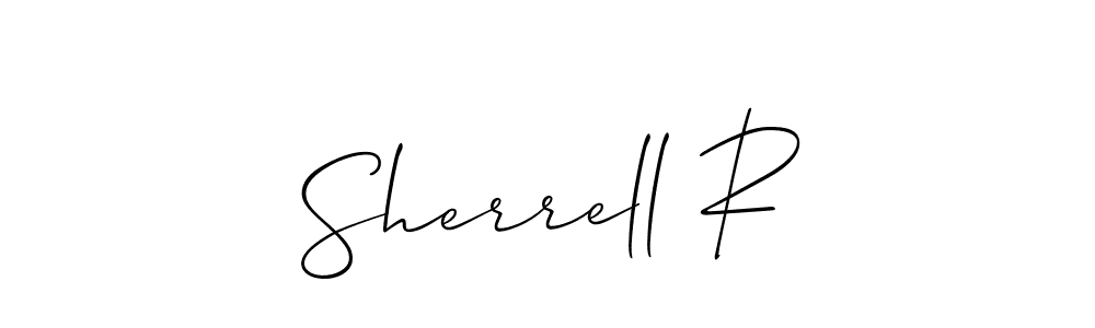 Make a beautiful signature design for name Sherrell R. With this signature (Allison_Script) style, you can create a handwritten signature for free. Sherrell R signature style 2 images and pictures png