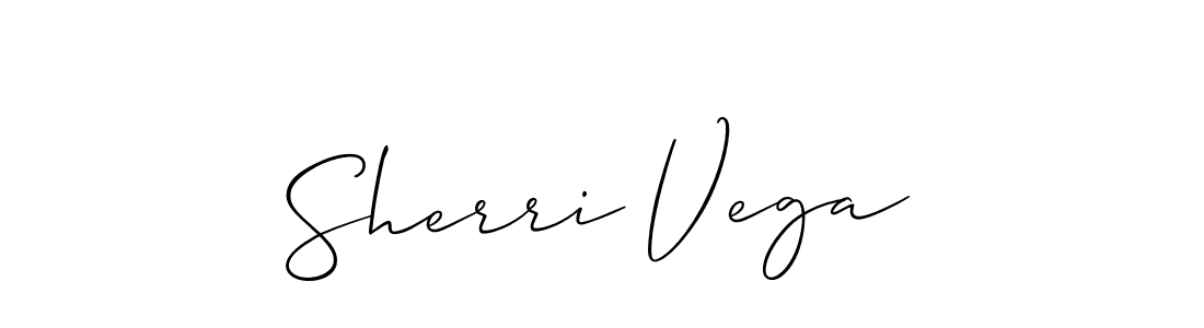 The best way (Allison_Script) to make a short signature is to pick only two or three words in your name. The name Sherri Vega include a total of six letters. For converting this name. Sherri Vega signature style 2 images and pictures png