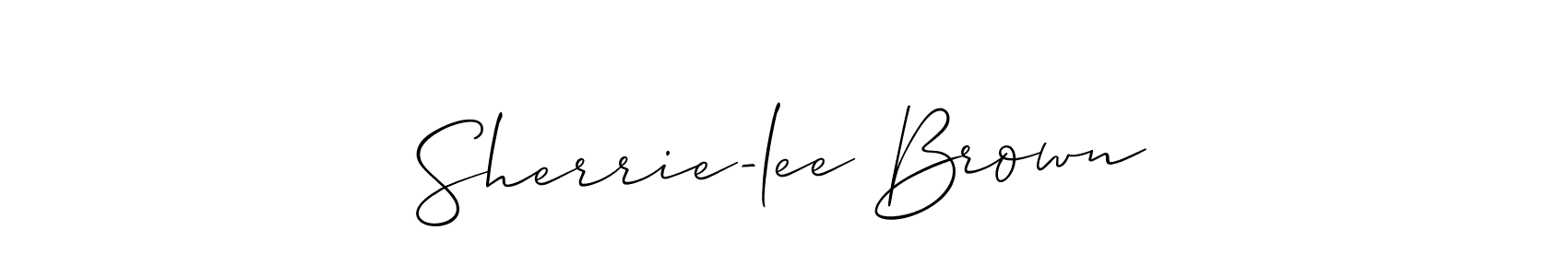 Make a beautiful signature design for name Sherrie-lee Brown. With this signature (Allison_Script) style, you can create a handwritten signature for free. Sherrie-lee Brown signature style 2 images and pictures png