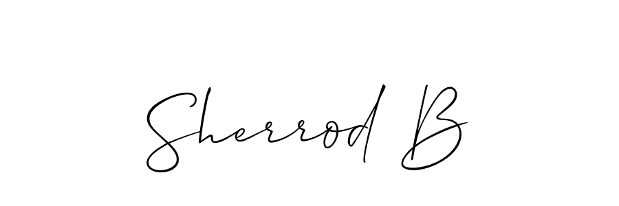 The best way (Allison_Script) to make a short signature is to pick only two or three words in your name. The name Sherrod B include a total of six letters. For converting this name. Sherrod B signature style 2 images and pictures png