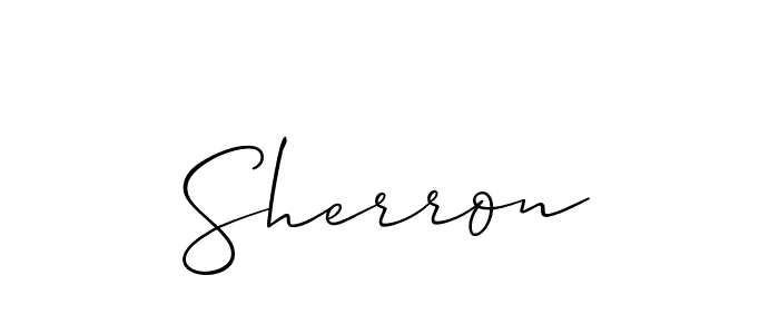 The best way (Allison_Script) to make a short signature is to pick only two or three words in your name. The name Sherron include a total of six letters. For converting this name. Sherron signature style 2 images and pictures png