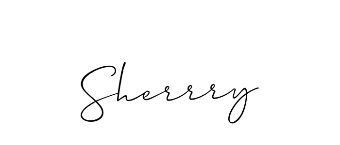 How to make Sherrry signature? Allison_Script is a professional autograph style. Create handwritten signature for Sherrry name. Sherrry signature style 2 images and pictures png