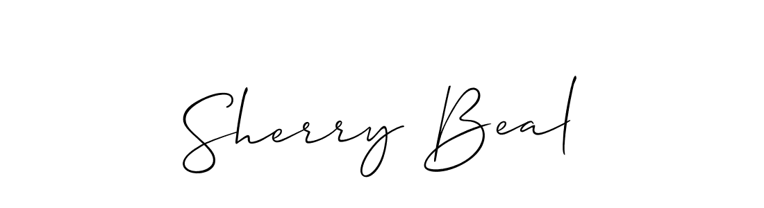 Allison_Script is a professional signature style that is perfect for those who want to add a touch of class to their signature. It is also a great choice for those who want to make their signature more unique. Get Sherry Beal name to fancy signature for free. Sherry Beal signature style 2 images and pictures png
