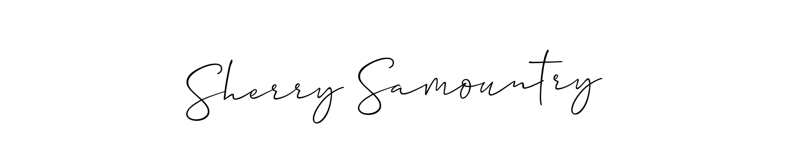 if you are searching for the best signature style for your name Sherry Samountry. so please give up your signature search. here we have designed multiple signature styles  using Allison_Script. Sherry Samountry signature style 2 images and pictures png