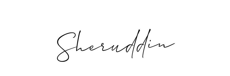 Create a beautiful signature design for name Sheruddin. With this signature (Allison_Script) fonts, you can make a handwritten signature for free. Sheruddin signature style 2 images and pictures png
