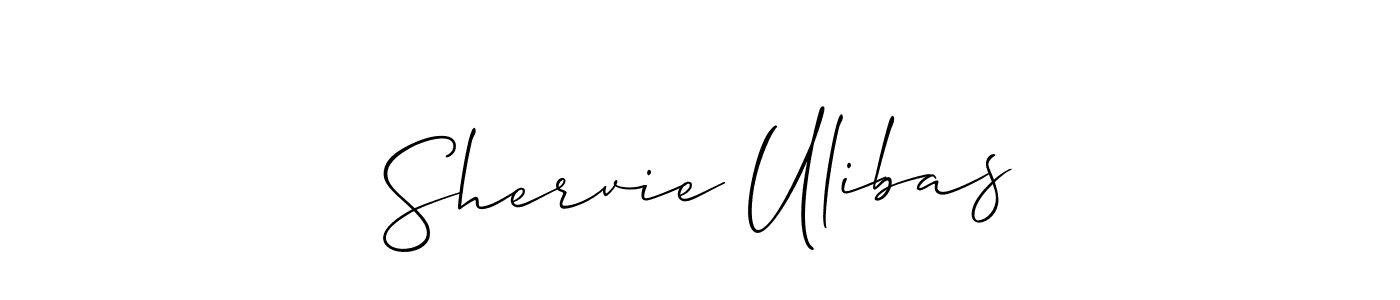Similarly Allison_Script is the best handwritten signature design. Signature creator online .You can use it as an online autograph creator for name Shervie Ulibas. Shervie Ulibas signature style 2 images and pictures png