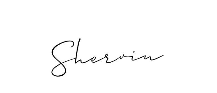 if you are searching for the best signature style for your name Shervin. so please give up your signature search. here we have designed multiple signature styles  using Allison_Script. Shervin signature style 2 images and pictures png