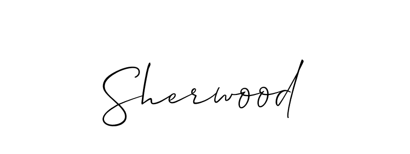 Design your own signature with our free online signature maker. With this signature software, you can create a handwritten (Allison_Script) signature for name Sherwood. Sherwood signature style 2 images and pictures png