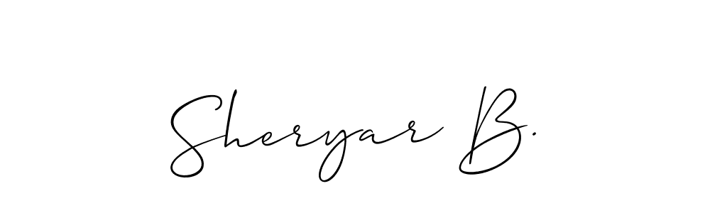 See photos of Sheryar B. official signature by Spectra . Check more albums & portfolios. Read reviews & check more about Allison_Script font. Sheryar B. signature style 2 images and pictures png
