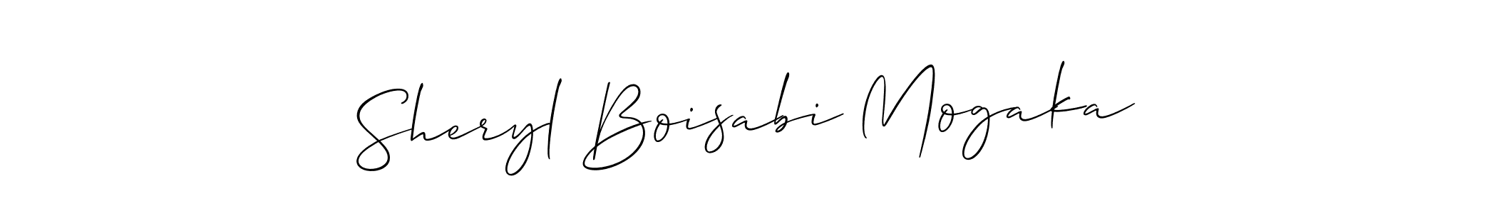 Design your own signature with our free online signature maker. With this signature software, you can create a handwritten (Allison_Script) signature for name Sheryl Boisabi Mogaka. Sheryl Boisabi Mogaka signature style 2 images and pictures png