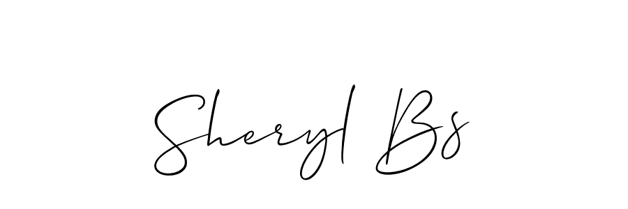 Design your own signature with our free online signature maker. With this signature software, you can create a handwritten (Allison_Script) signature for name Sheryl Bs. Sheryl Bs signature style 2 images and pictures png