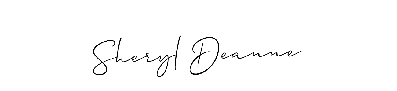 How to Draw Sheryl Deanne signature style? Allison_Script is a latest design signature styles for name Sheryl Deanne. Sheryl Deanne signature style 2 images and pictures png