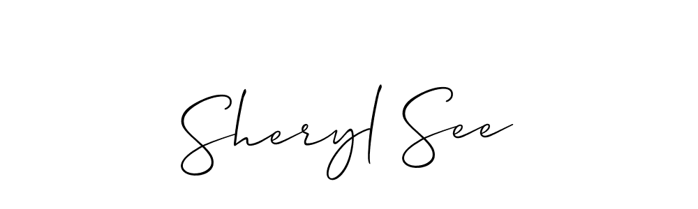 if you are searching for the best signature style for your name Sheryl See. so please give up your signature search. here we have designed multiple signature styles  using Allison_Script. Sheryl See signature style 2 images and pictures png