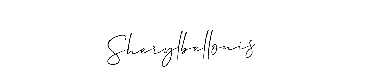 Make a short Sherylbellonis signature style. Manage your documents anywhere anytime using Allison_Script. Create and add eSignatures, submit forms, share and send files easily. Sherylbellonis signature style 2 images and pictures png