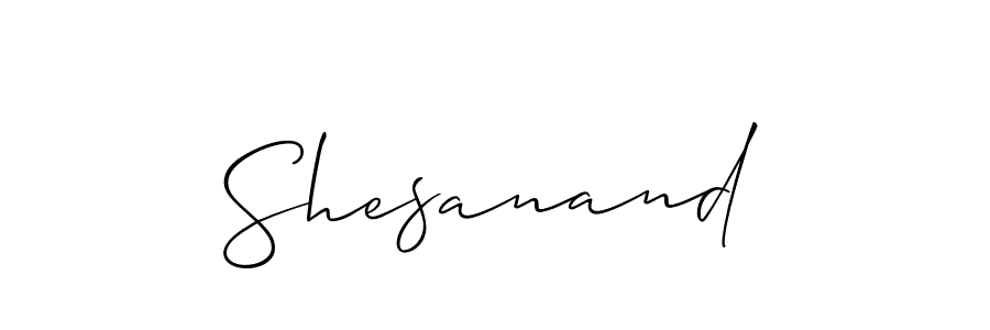 It looks lik you need a new signature style for name Shesanand. Design unique handwritten (Allison_Script) signature with our free signature maker in just a few clicks. Shesanand signature style 2 images and pictures png