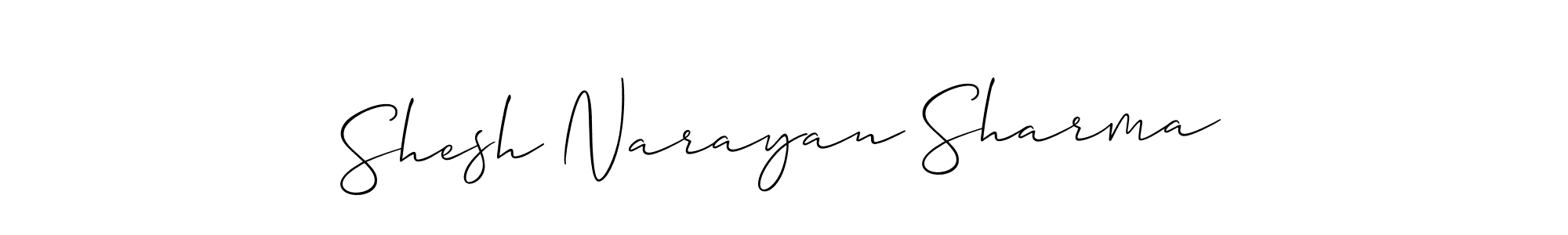 Also You can easily find your signature by using the search form. We will create Shesh Narayan Sharma name handwritten signature images for you free of cost using Allison_Script sign style. Shesh Narayan Sharma signature style 2 images and pictures png
